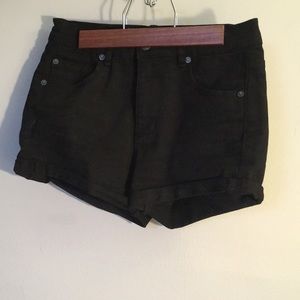Garage black jean shorts